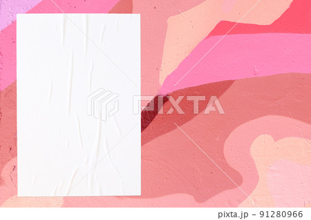 colorful urban wall texture with wrinkled glued poster template colorful urban wall texture with wrinkled glued poster template 91280966
