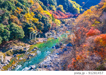 保津峡の紅葉 91281457
