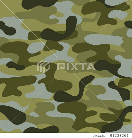 Khaki seamless pattern. Camouflage texture, military army green hunting 91283261