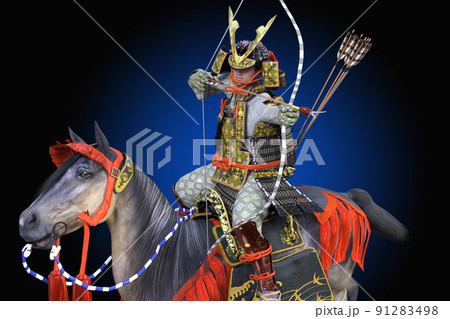 武具 甲冑 鎧兜 侍 サムライ 武士 戦国 流鏑馬 矢箙 L001 赤二枚胴具足