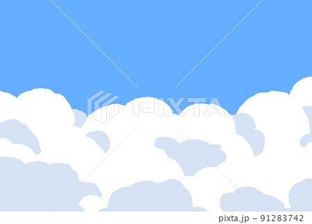 背景素材_青空と入道雲 91283742