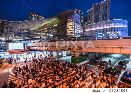 《大阪府》大阪駅前・都市夜景 91284843