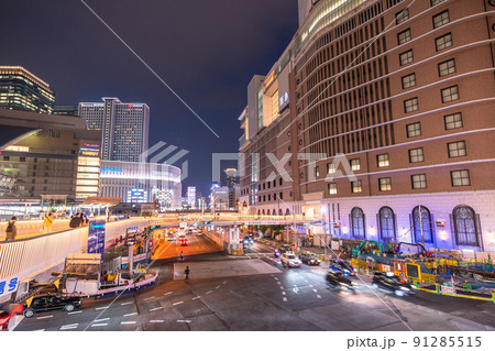 《大阪府》大阪駅前・都市夜景 91285515