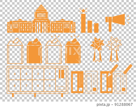 選挙アイコン_オレンジ 選挙アイコン_オレンジ 91288067