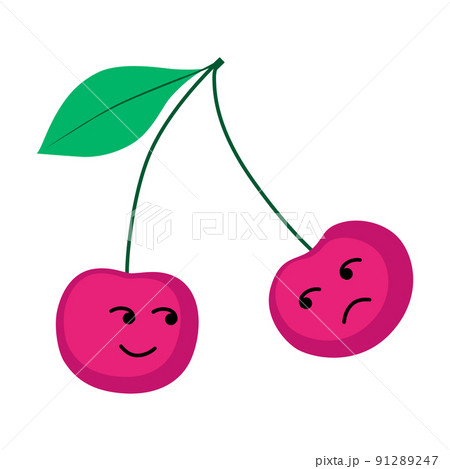 Cute, funny cartoon cherry character. Cute, funny cartoon cherry character. 91289247