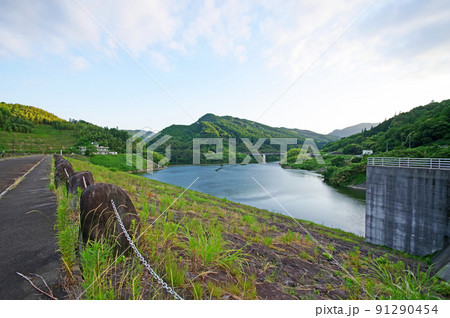福岡県うきは市のロックフィル式多目的ダム藤波ダム 福岡県うきは市のロックフィル式多目的ダム藤波ダム 91290454