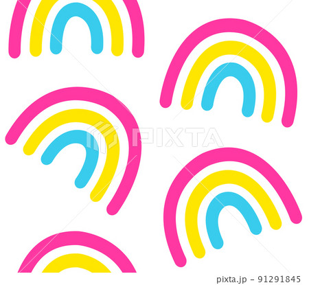 Vector seamless pattern of hand drawn doodle sketch pansexual flag rainbow isolated on white background Vector seamless pattern of hand drawn doodle sketch pansexual flag rainbow isolated on white background 91291845