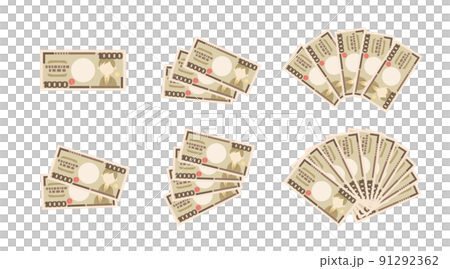 10,000日元的變化插圖圖像 10,000日元的變化插圖圖像 91292362