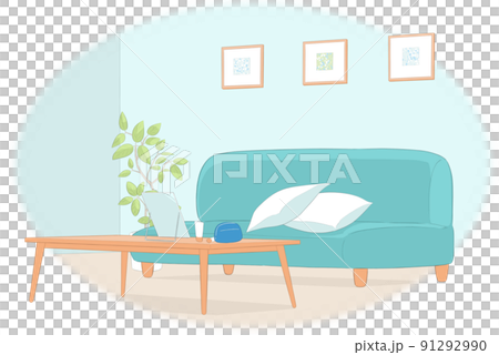 おしゃれな部屋のインテリアイラスト 91292990