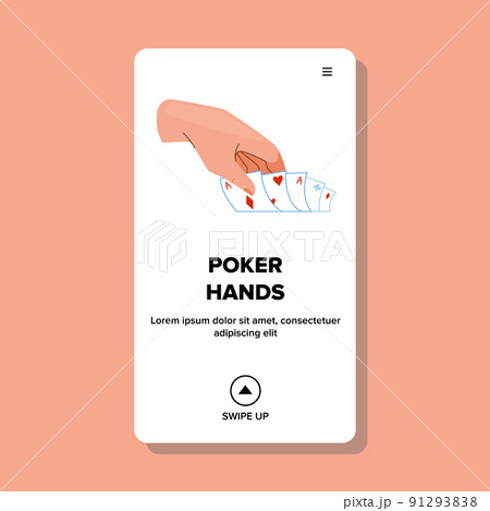 poker hands vector 91293838