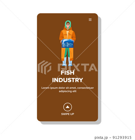 fish industry vector 91293915