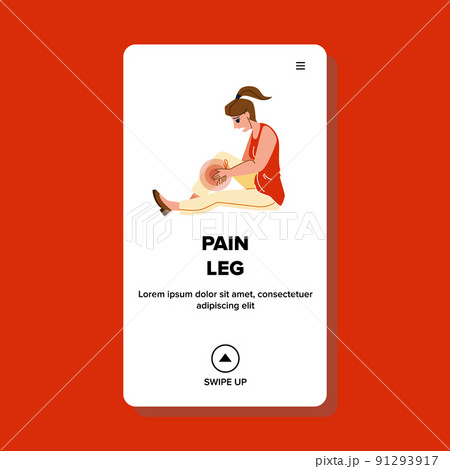 pain leg vector pain leg vector 91293917