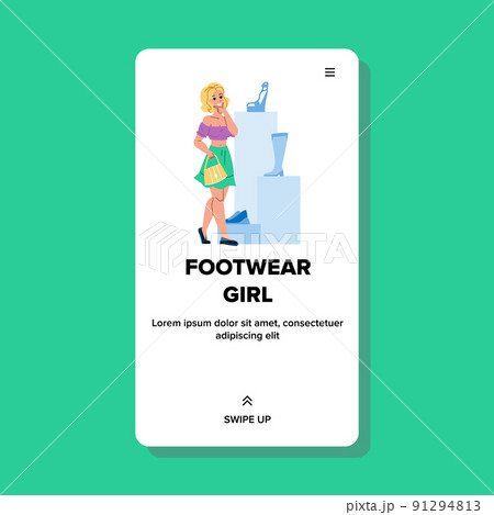 Footwear girl vector 91294813