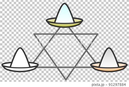 魔除けや結界に使われる清める為の盛り塩 魔除けや結界に使われる清める為の盛り塩 91297884