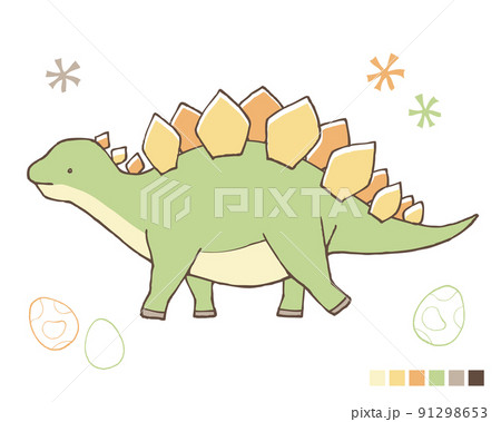 ぬいぐるみ風かわいいステゴサウルス 91298653