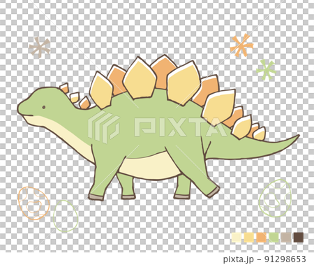 ぬいぐるみ風かわいいステゴサウルス 91298653