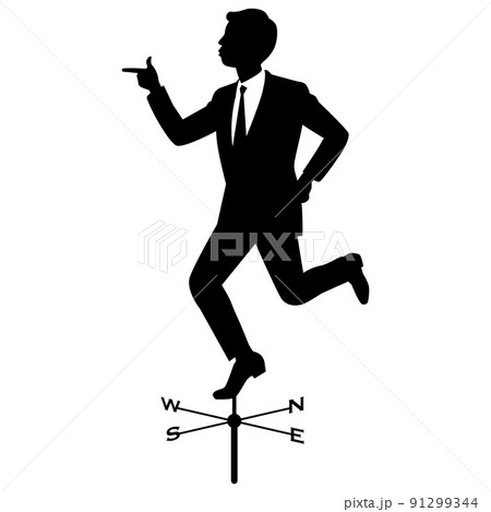風見鶏な男性ビジネスマン 風見鶏な男性ビジネスマン 91299344