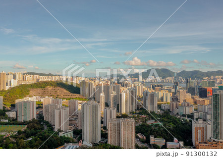 the cityscape of residential Area at Choi Wan estate, hk 1 May 2022 91300132