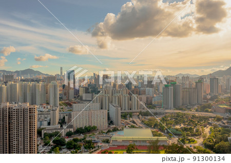 the cityscape of kowloon, summer of hong kong  1 May 2022 91300134