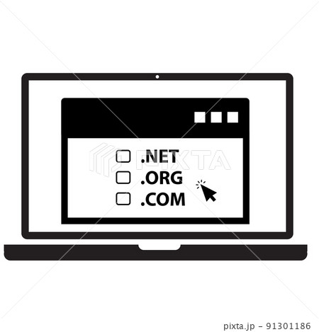 domain name registration sign on white background. registration and domain name symbol. registration & domain name concept. flat style. domain name registration sign on white background. registration and domain name symbol. registration & domain name concept. flat style. 91301186
