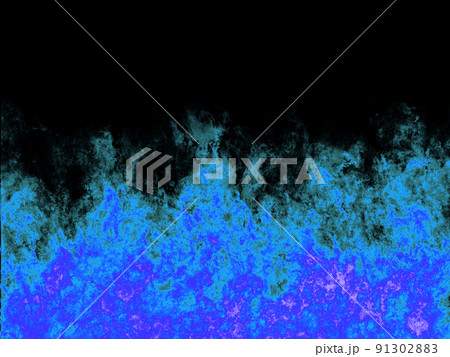 黒地に青色の炎のエフェクトの背景 91302883