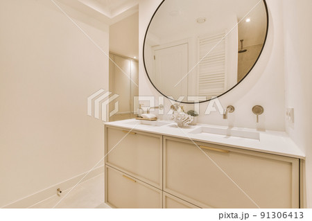 Interior design of beautiful and elegant bathroom Interior design of beautiful and elegant bathroom 91306413