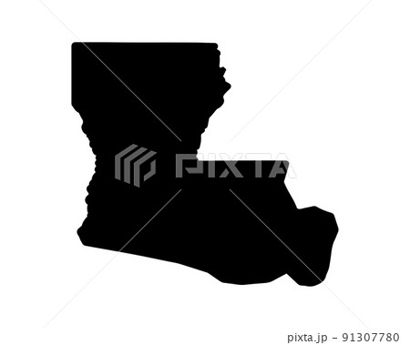 US state map. Louisiana outline symbol. Vector illustration 91307780