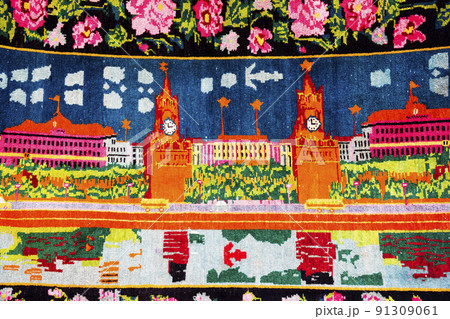 carpet, rug, antique carpet fragment, Persian carpet with ornaments, 91309061
