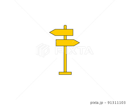 Signboard, directions icon. Vector illustration. Signboard, directions icon. Vector illustration. 91311103