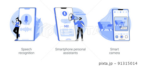 Artificial Intelligence technology use isolated cartoon vector illustrations se 91315014