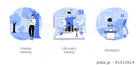 Self-improvement coaching isolated cartoon vector illustrations se 91315024