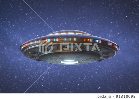 Unidentified Flying Object Space Clipping Path 91318098