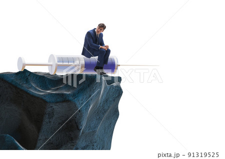 Businessman in anti drug concept 91319525