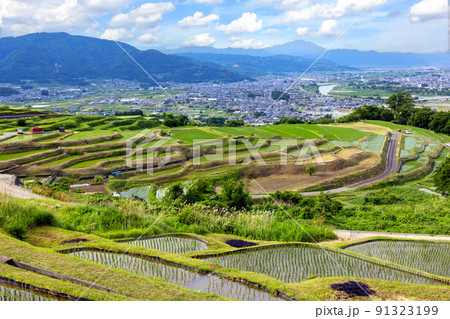 姨捨棚田と千曲川1 91323199