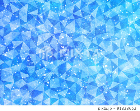 ポリゴン　角柱　背景素材　背景　壁紙　三角形　幾何学　グラデーション　フレア　光　柄　模様　水彩 91323652