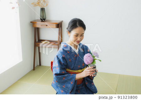 格子模様の小紋 和室 格子模様の小紋 和室 91323800