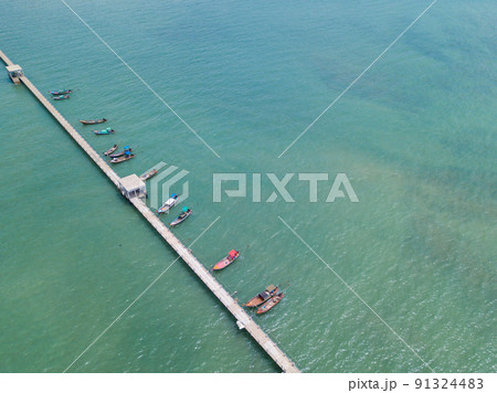long bridge and tower at Libong island Trang province long bridge and tower at Libong island Trang province 91324483