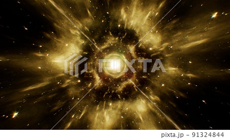 Glittering Gold Energy Space Background Glittering Gold Energy Space Background 91324844