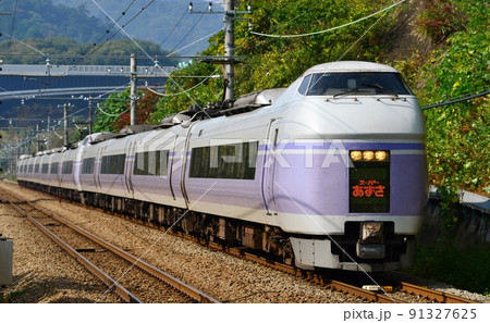 E351系1000番台 1次車 スーパーあずさ 相模湖~高尾 E351系1000番台 1次車 スーパーあずさ 相模湖~高尾 91327625