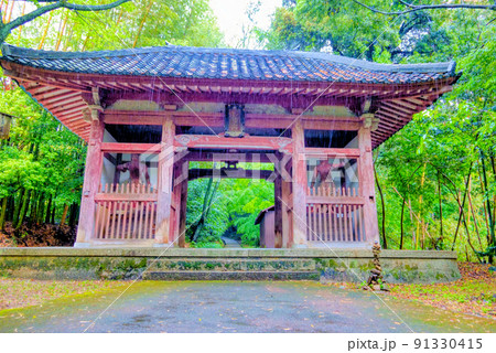 京都、勝持寺の仁王門 京都、勝持寺の仁王門 91330415