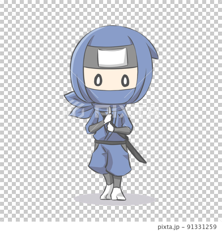 印を組む忍者の立ち絵 印を組む忍者の立ち絵 91331259