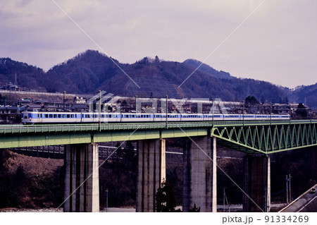 1999年 中央東線を行く183系L特急あずさ11両の写真素材 [91334269] - PIXTA