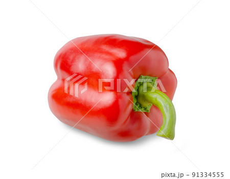 Paprika. Red bell pepper. Isolated on a white background. Paprika. Red bell pepper. Isolated on a white background. 91334555