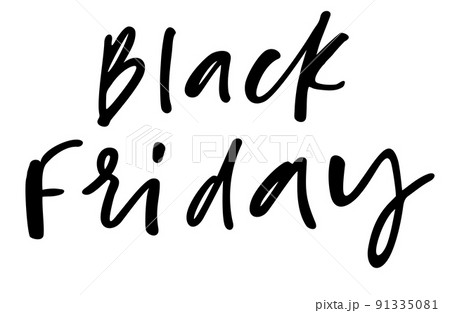 Black Friday - handwritten inscription. The concept of holiday discounts and sales in retail. Isolated on white Black Friday - handwritten inscription. The concept of holiday discounts and sales in retail. Isolated on white 91335081