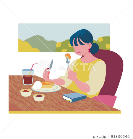 喫茶店のおひとりさま女子 喫茶店のおひとりさま女子 91336540