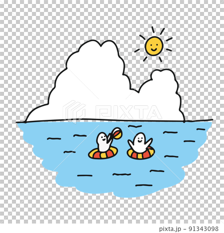 Image illustration of sea bathing Image illustration of sea bathing 91343098