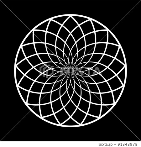 Abstract geometric circle pattern. Round design element. Abstract geometric circle pattern. Round design element. 91343978