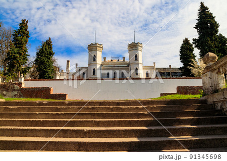 Sharovka palace in neo-gothic style, also known as Sugar Palace in Kharkov region, Ukraine 91345698