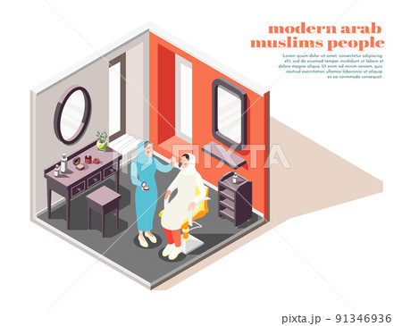 Modern Muslims Isometric Composition Modern Muslims Isometric Composition 91346936