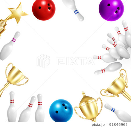 Bowling Pins Frame Composition 91346965